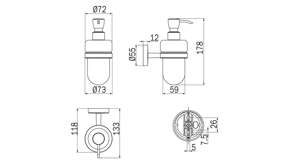 Inda Forum Soap dispenser