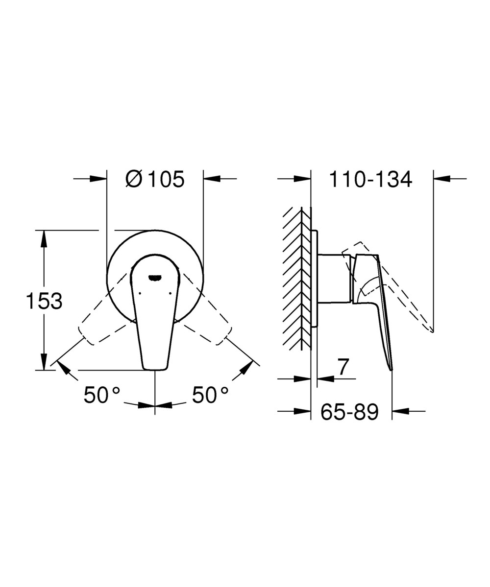 GROHE BauEdge Shower Mixer