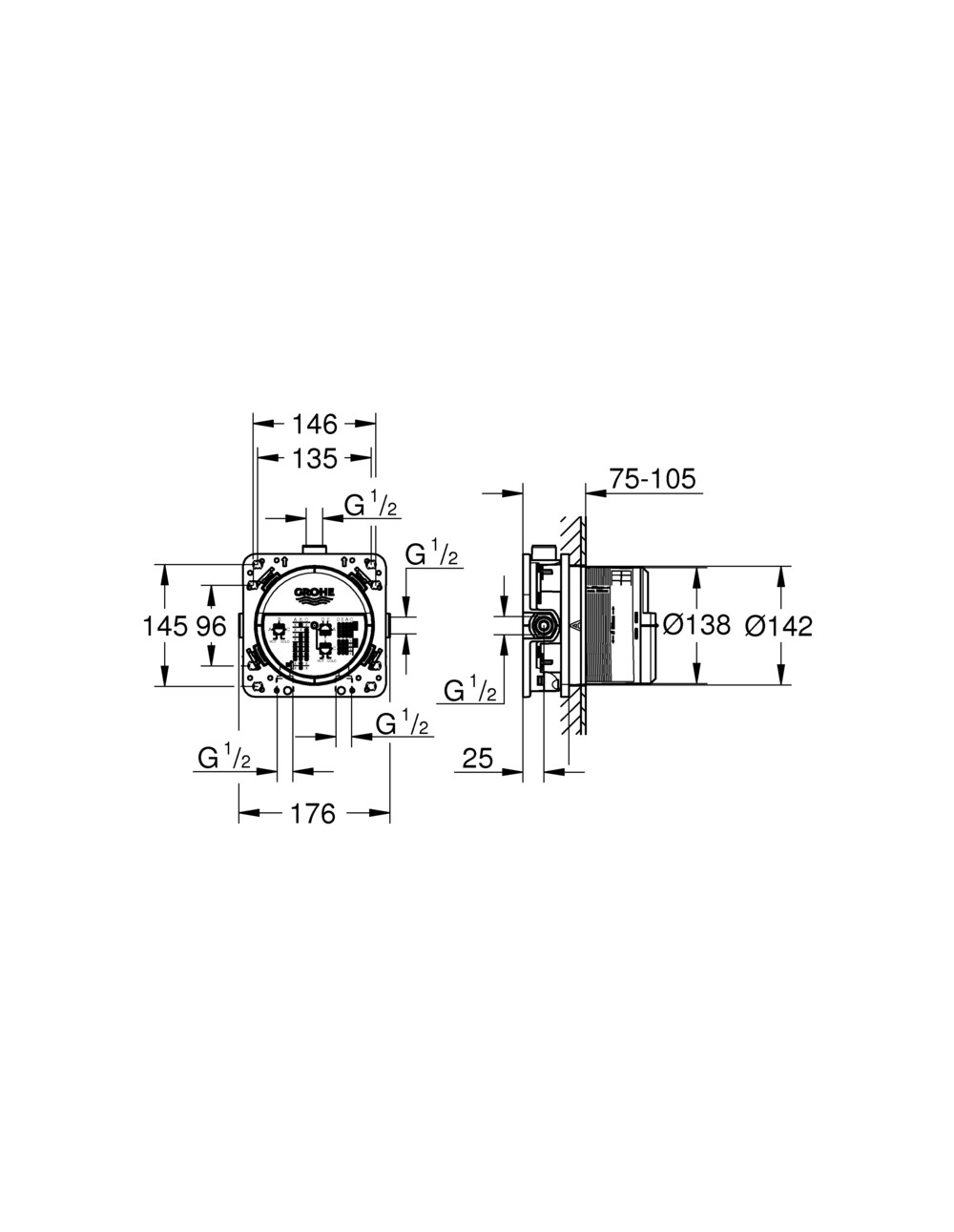 Rapido Smartbox Universal Rough-in Box