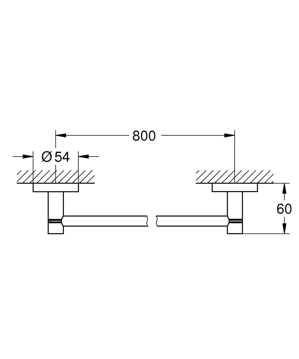 GROHE Essentials Towel Rail 800mm
